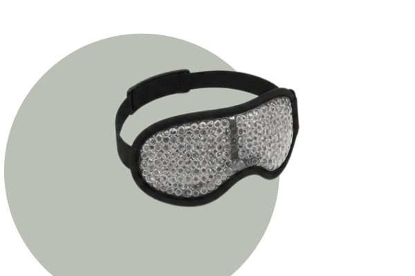 gel eye mask with black strap